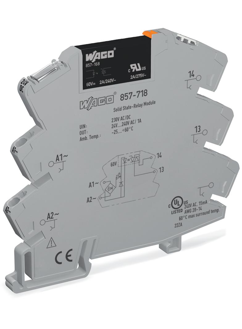 JUMPFLEX podstawka z przekaźnikiem półprzewodnikowym 230VACDC/230VAC/1A WAGO