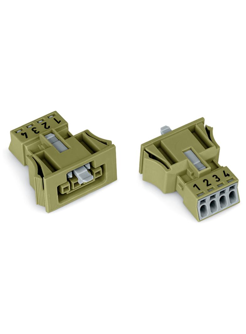 gniazdo Snap-In 4-bieg. jasnozielone