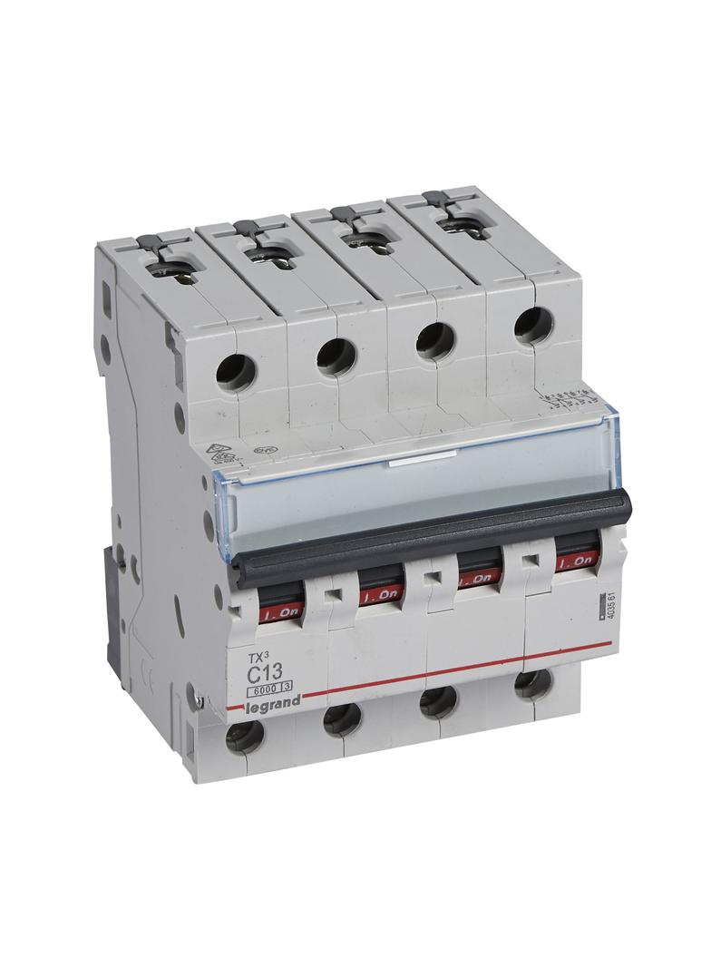 WYŁĄCZNIK NADPRĄDOWY S 304 4P C 13A 6000A SERII TX3, Legrand