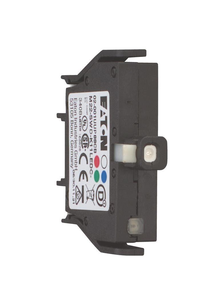 M22-SWD-K11LEDC-G Element funkcyjny - styki: 1R 1Z dioda zielona mocowanie tylne SmartWire-DT 116005