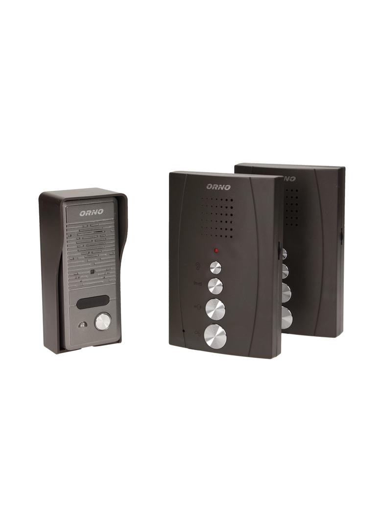 Zestaw domofonowy jednorodzinny z interkomem bezsłuchawkowy czarny ELUVIO INTERCOM OR-DOM-RE-920/B O