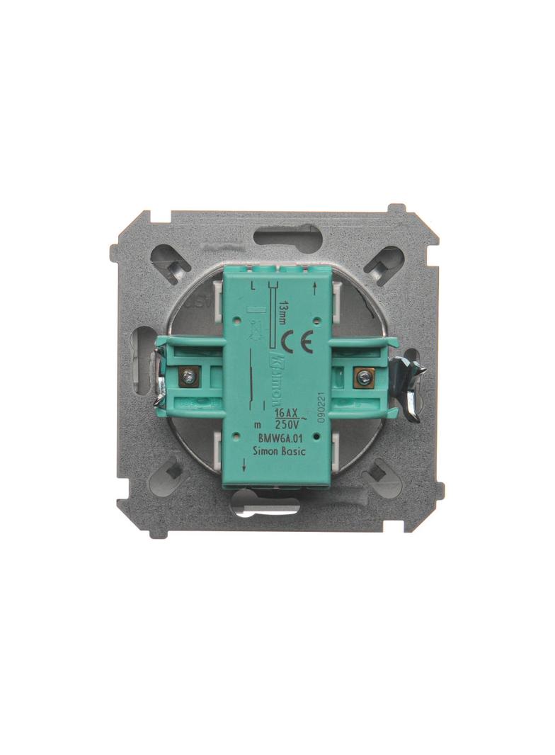 Simon Basic Łącznik schodowy 16A 250V zaciski śrubowe srebrny mat BMW6A.01/43 KONTAKT