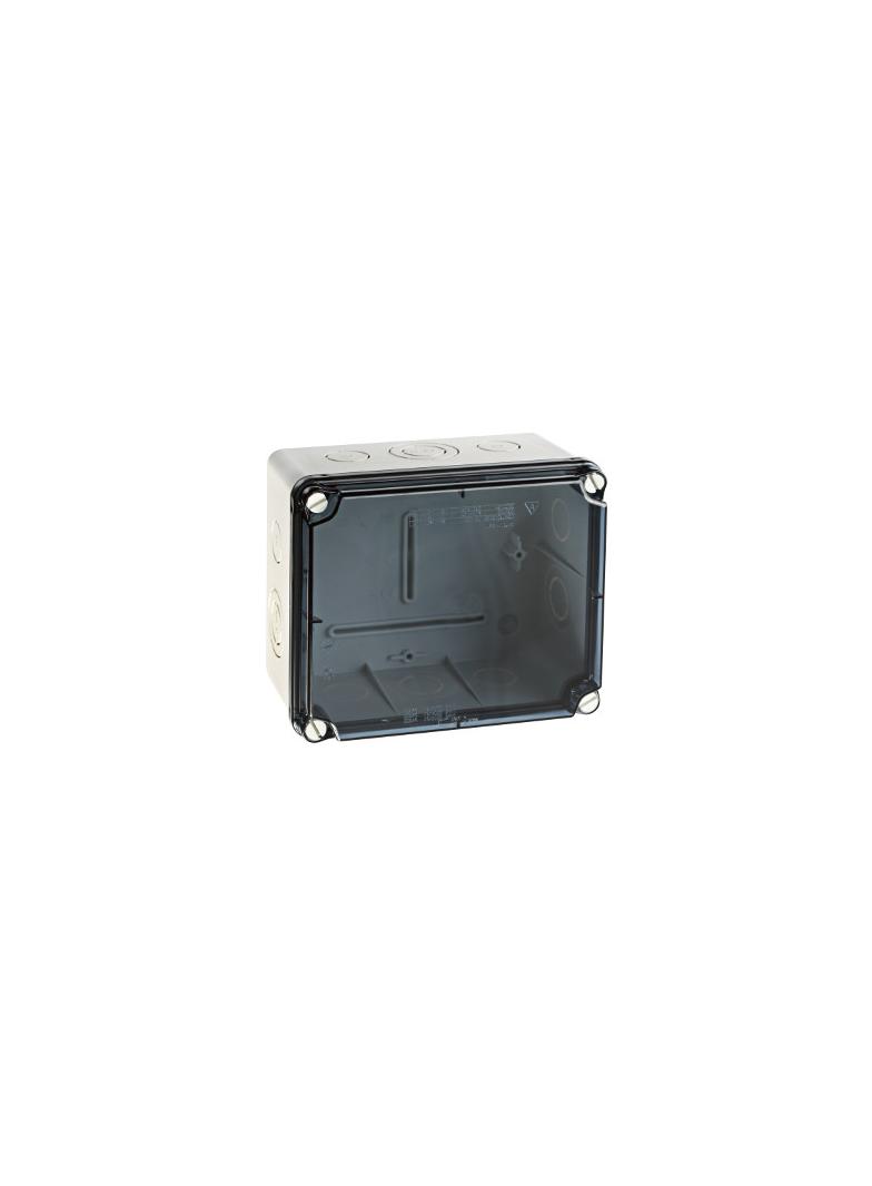 PUSZKA SERII „LIGHT” PUSZKA INSTALACYJNA LIGHT POKRYWA TRANSPARENTNA, Z OSŁABIENIAMI 162x116x76 (6xM25, 4xM40) IP66/67 EXT-171 PCE