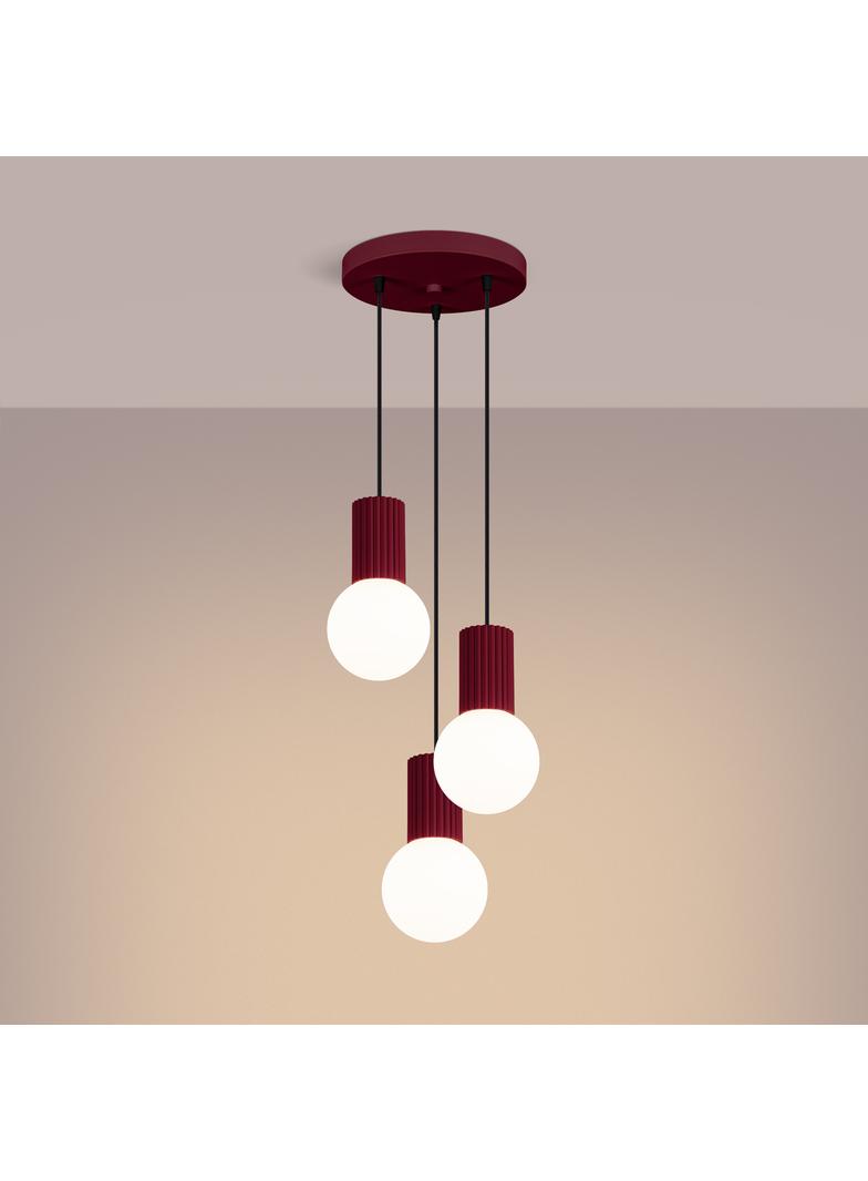 Lampa wisząca HALO 3P burgund