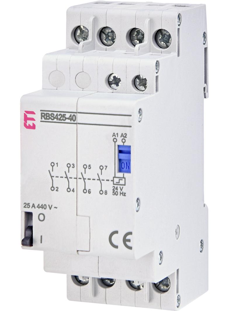 Stycznik bistabilny 25A 4P 4Z 2M RBS425-40-24V AC 002464143 ETI