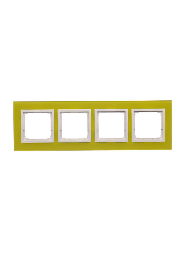 Simon 54 Nature Ramka 4-krotna Nature-Szkło LIMONKOWY SORBET IP20/IP44* (*IP44-należy zastosować zestaw uszczelek DUN4) DRN4/90 KONTAKT