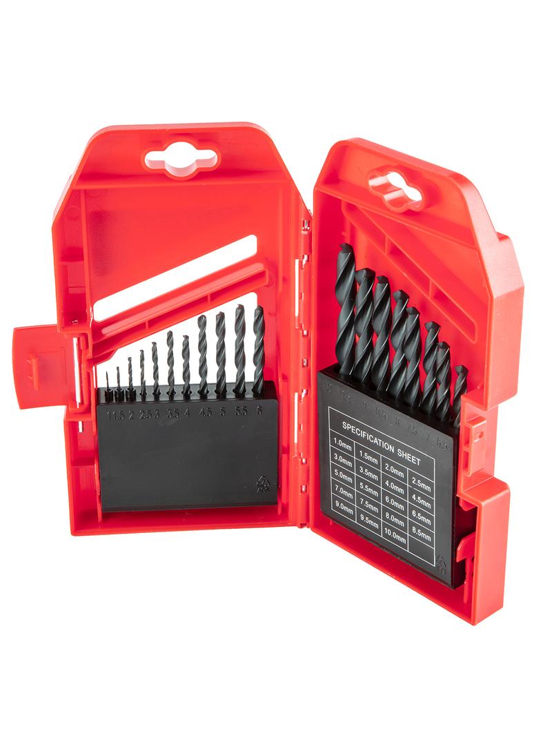 Wiertła do metalu HSS, 1.0-10.0 mm, zestaw 19 szt.