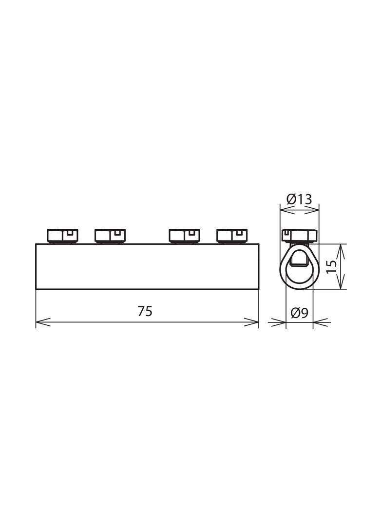 Mufa łącząca do drutu 8 mm, Cu
