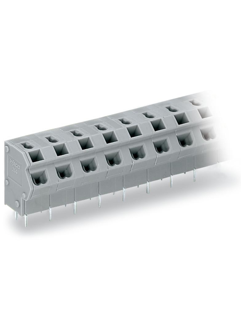 listwa zaciskowa do pł. drukowanych 8-bieg. szara raster 7,5/7,62 mm /20szt./ WAGO
