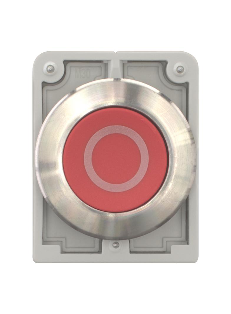 M30I-FDR-R-X0 Przycisk 30mm płaski bez samopowrotu czerwony O stal nierdzewna 188102 EATON