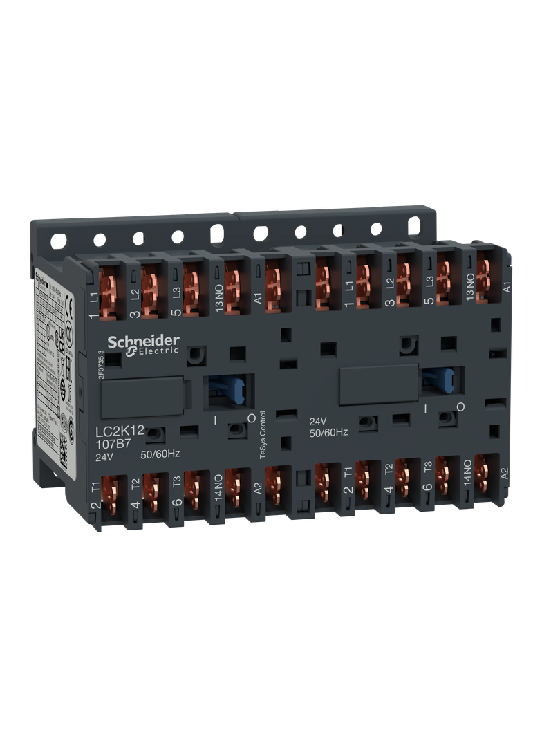 Układ nawrotny TeSys K [AC-3] 12A 3P 1Z cewka 24VAC LC2K12107B7 Schneider