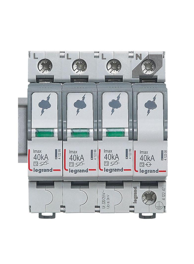 OGRANICZNIK PRZEPIĘĆ T2 40 KA 3P+N, Legrand