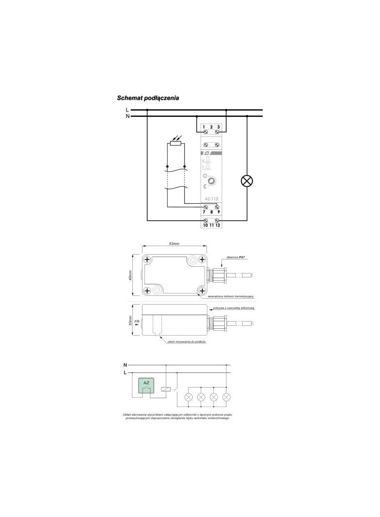 Automat zmierzchowy z zewnętrzną sondą hermetyczną AZ-PLUS AZ-112-PLUS F&F