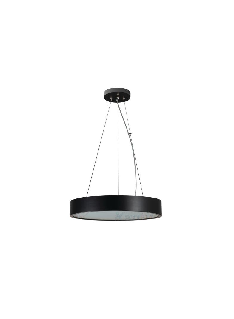 JASMIN C 470-B Plafoniera drewniana wisząca JASMIN C 470-B okrągła 47cm kolor czarny 3XE27 KANLUX