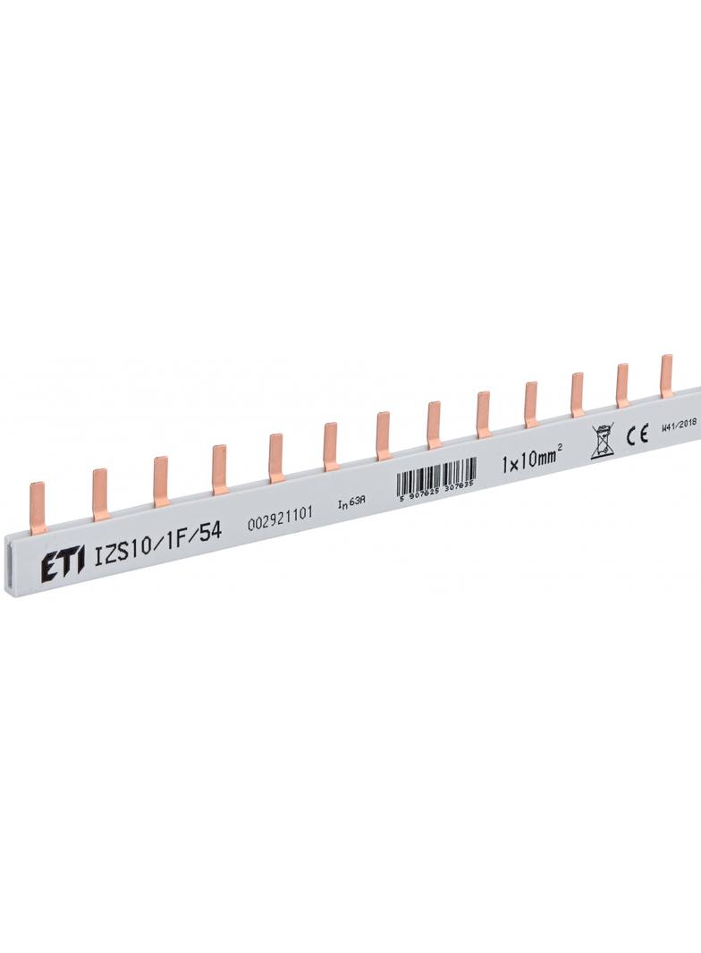 Szyna łączeniowa sztyftowa 1P 63A 10mm2 (54 mod.) IZS10/1F/54 (1m) 002921101 ETI
