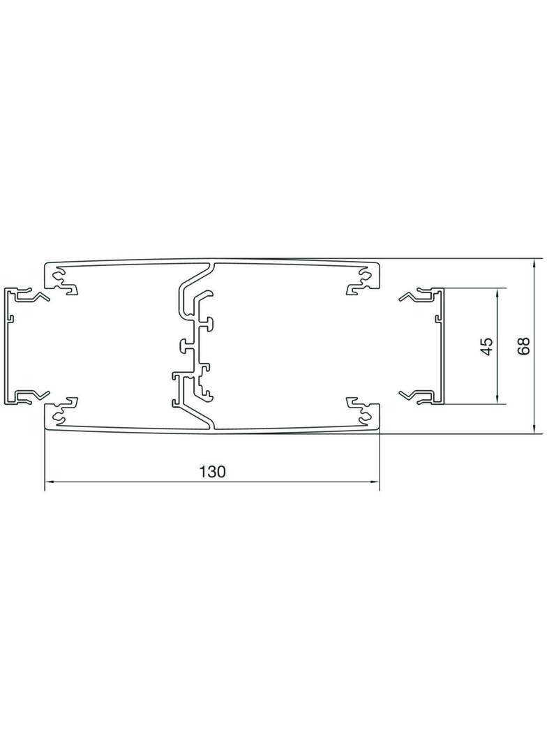tehalit.DA200 Minikolumna dwustronna DA200-45 H=650mm aluminium DAP245700ELN HAGER