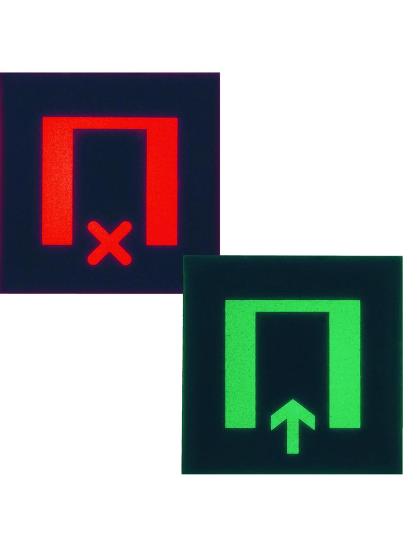 gallery Folia do lampy sygnalizacyjnej LED symbol zajęte/wolne