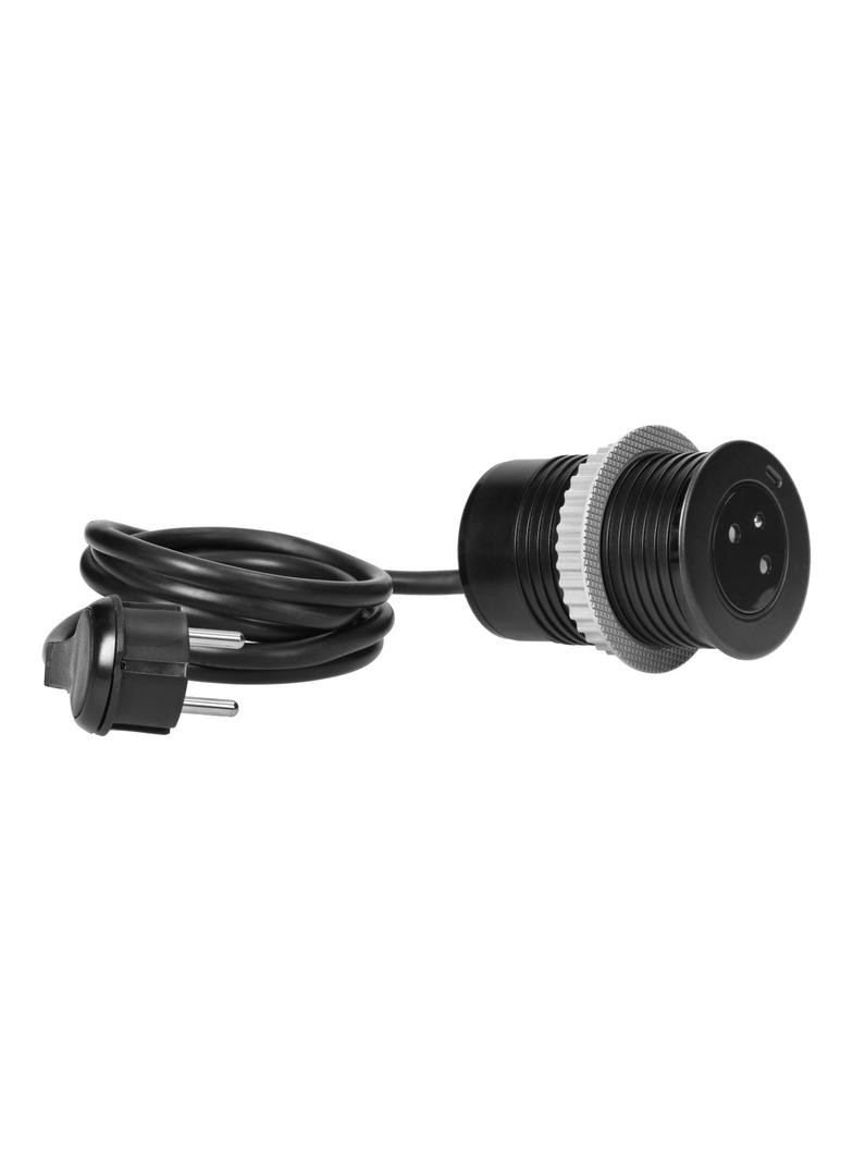 Gniazdo meblowe O6cm wpuszane w blat z ładowarką USB z gniazdem typu C i przejściówką USB C-A oraz z OR-GM-9018 ORNO
