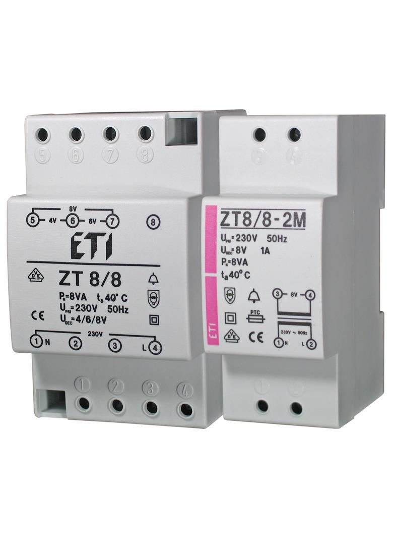 Transformator dzwonkowy 2p 230V/8V ZT 8/8-2M 002411010 ETI