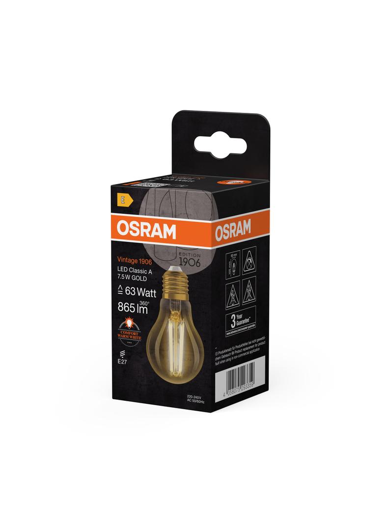 Żarówka LED E27 7,5W barwa ciepła Vintage retro filament