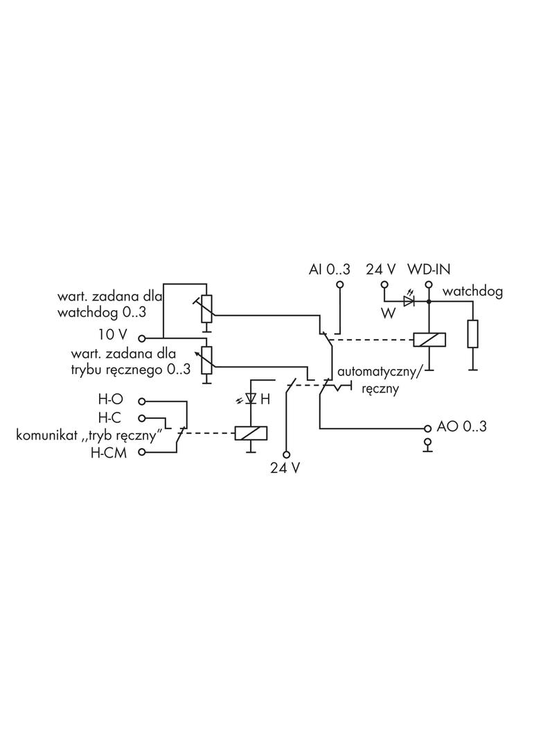 HANDBEDIENMODUL,ANALOG,4 AUSG. analogowy 4 wyjścia WAGO