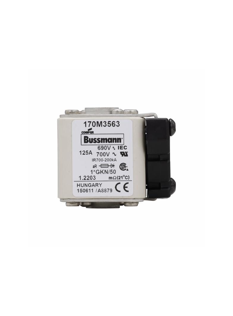 FUSE 125A 690V 1*GKN/50 AR UC Wkładka szybka 125A AC 690V rozmiar 1 45x59x51 mm aR, 170M3563 EATON