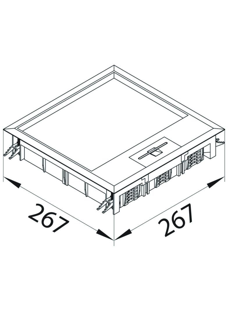 tehalit.VE-EE Pokrywa uchylna VEQ12 244x244 wykładzina 12mm stal nierdzewna VEQ1212E HAGER