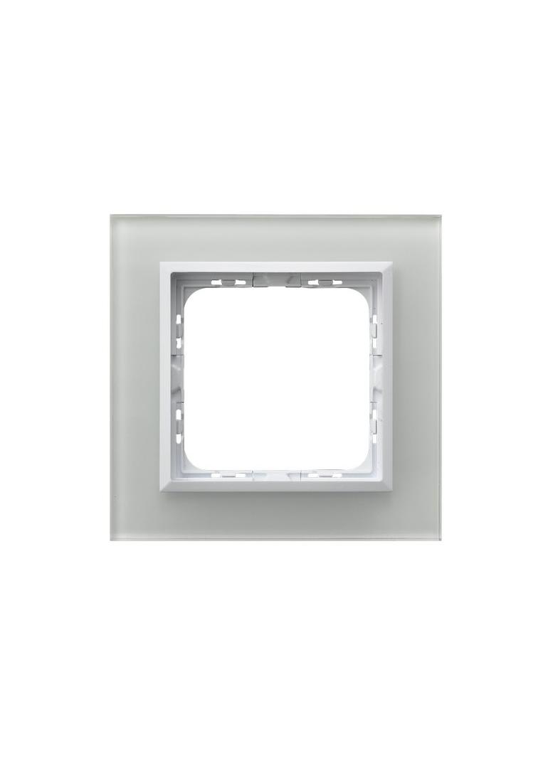 SONATA Ramka pojedyncza - kolor białe szkło R-1RGC/31/00