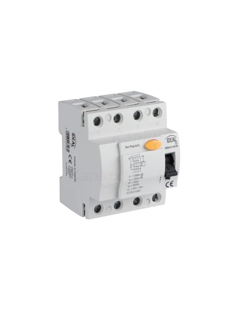 Wyłącznik różnicowo-prądowy KRD6-4/100/30
