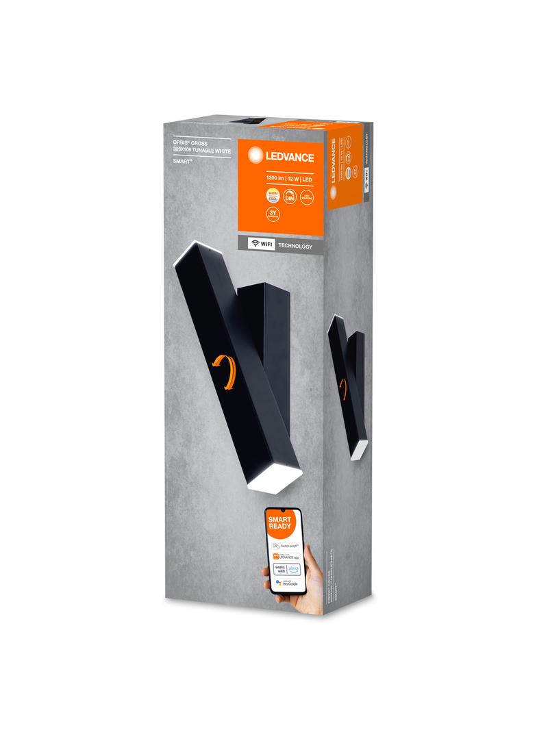 Oprawa SMART+ WIFI ORBIS W CROSS 309x106 TW BK
