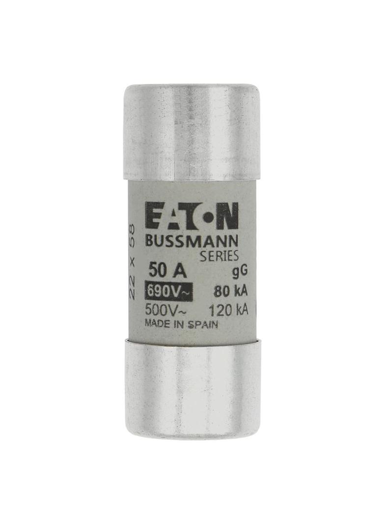 CYLINDRICAL FUSE 22 x 58 50A GG 690V AC Wkładka cylindryczna 22 x 58mm 50A GG 690V AC C22G50 EATON
