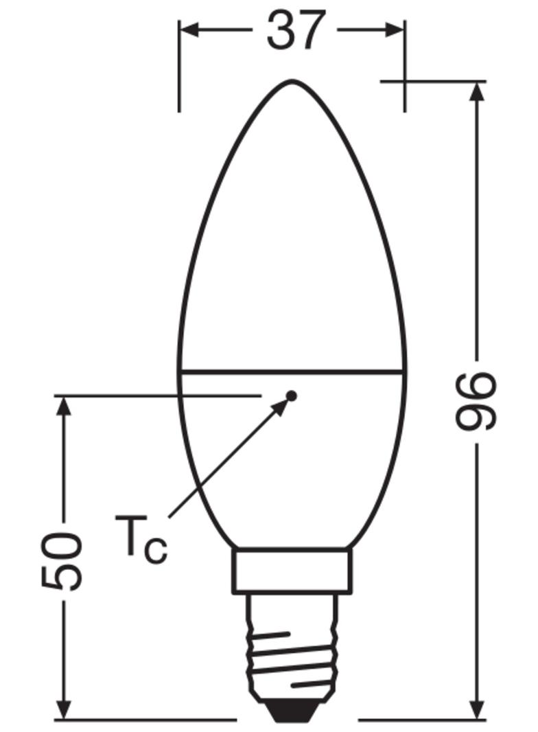 Lampa LED BASE Classic B40 4,9W/840 230V plastik E14 FS4 OSRAM