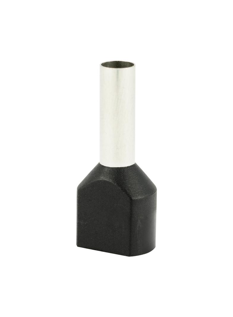 Końcówka tulejkowa izolowana HI 2x4,0/12-cza czarna (100 szt.) Al/Cu 74.81 OPATÓWEK