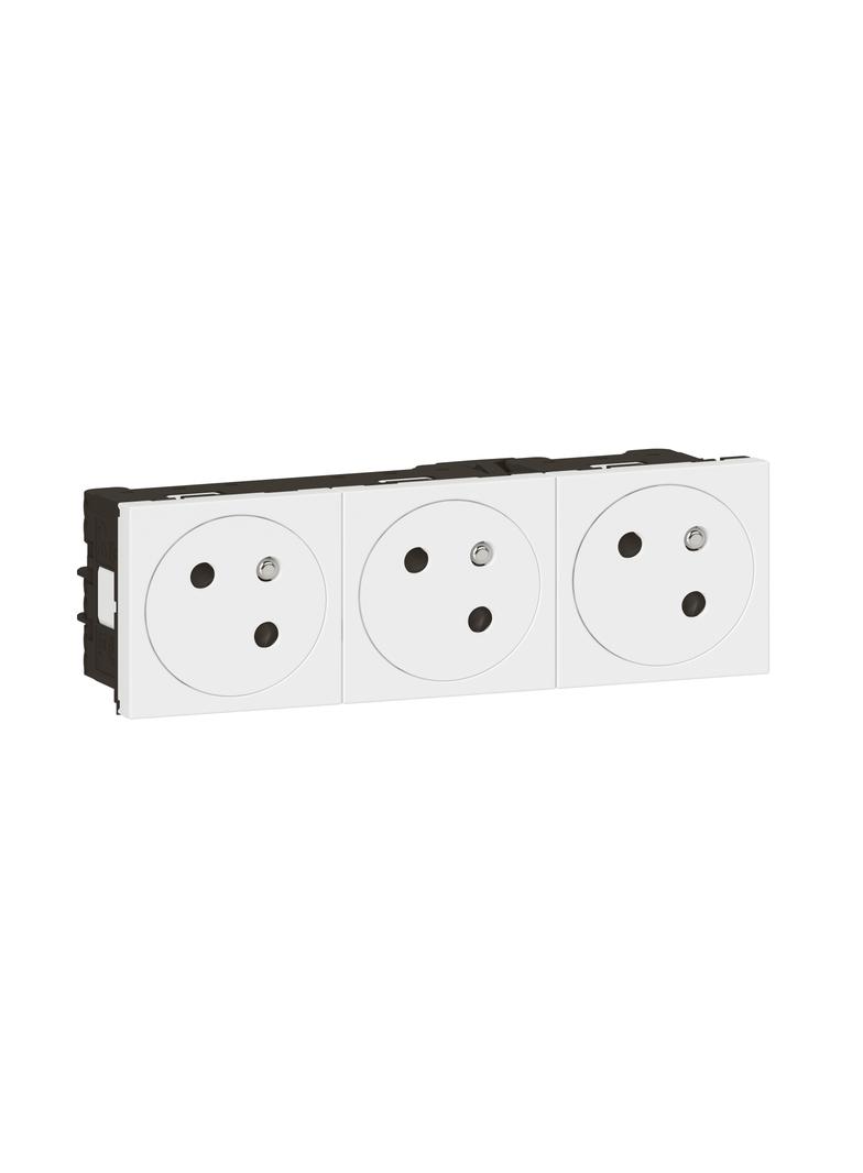 Mosaic Gn 3x2P+Z Podłączenie Przez Zac Automatyczne-6 Modułów Białe 16A-250V 278165L LEGRAND