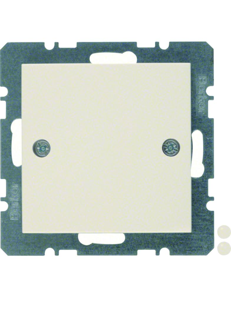 BERKER S.1 Zaślepka z elementem centralnym przykręcanym kremowy połysk 10098912 HAGER