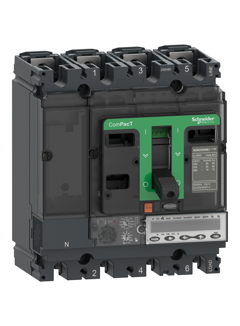 Wyłącznik, ComPacT NSX, NSX250R, Mic6.2 EM, 150A, 3P, 200kA