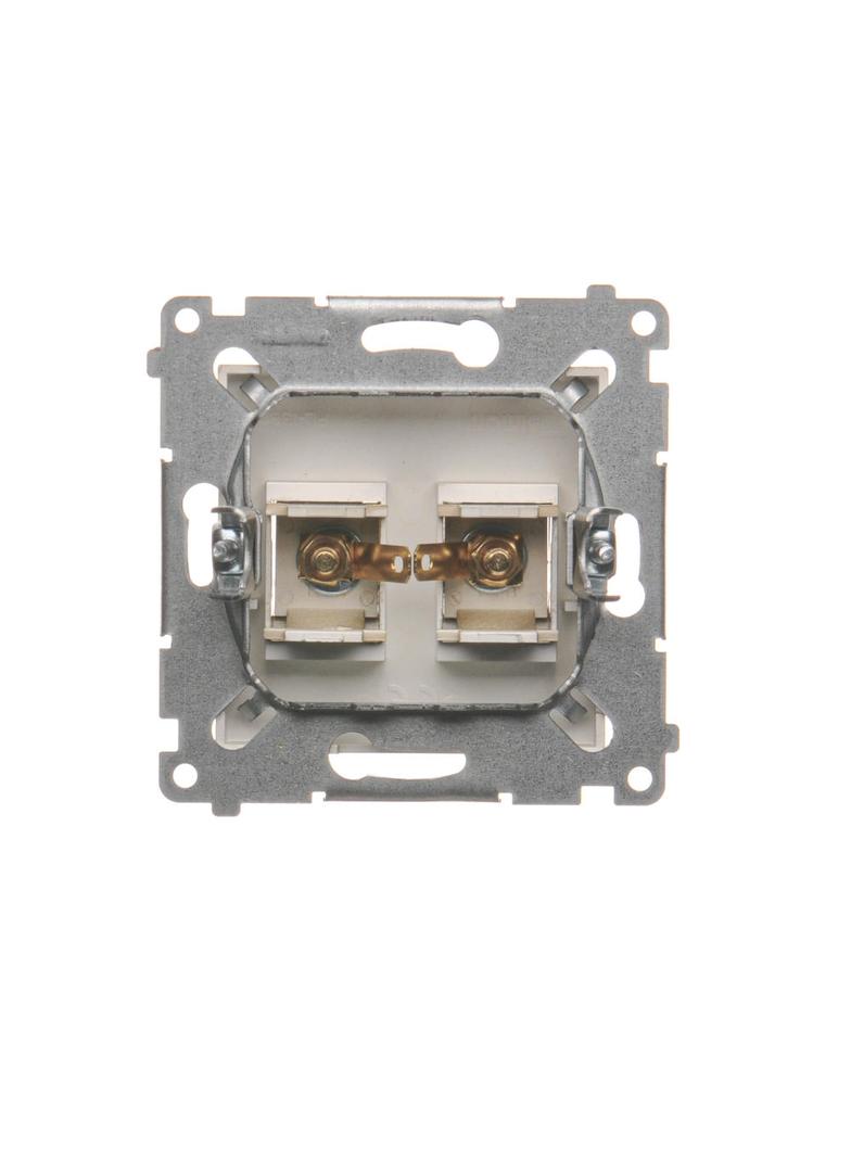 Simon 54 Gniazdo głośnikowe pojedyncze Przekrój przewodów dla wyjścia do 6 mm2 złoty mat