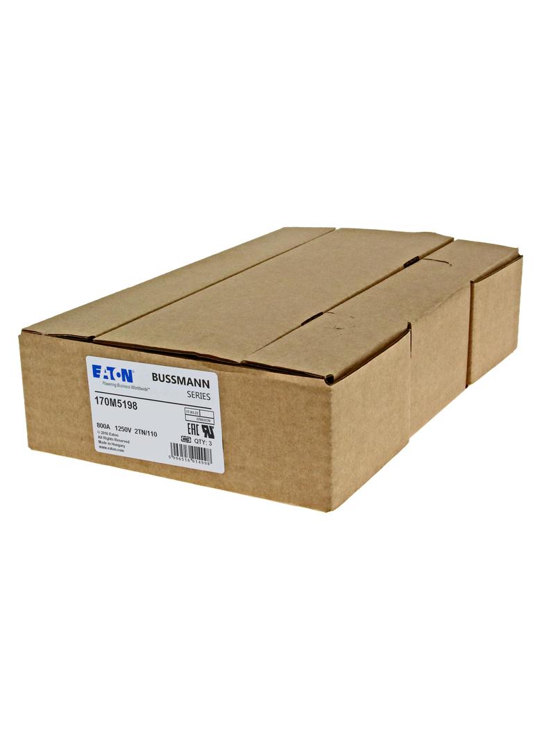 FUSE 800A 1250V 2TN/110 AR CU Wkładka szybka 800A AC 1250V rozmiar 2 61x75x138 mm aR DIN I 170M5198