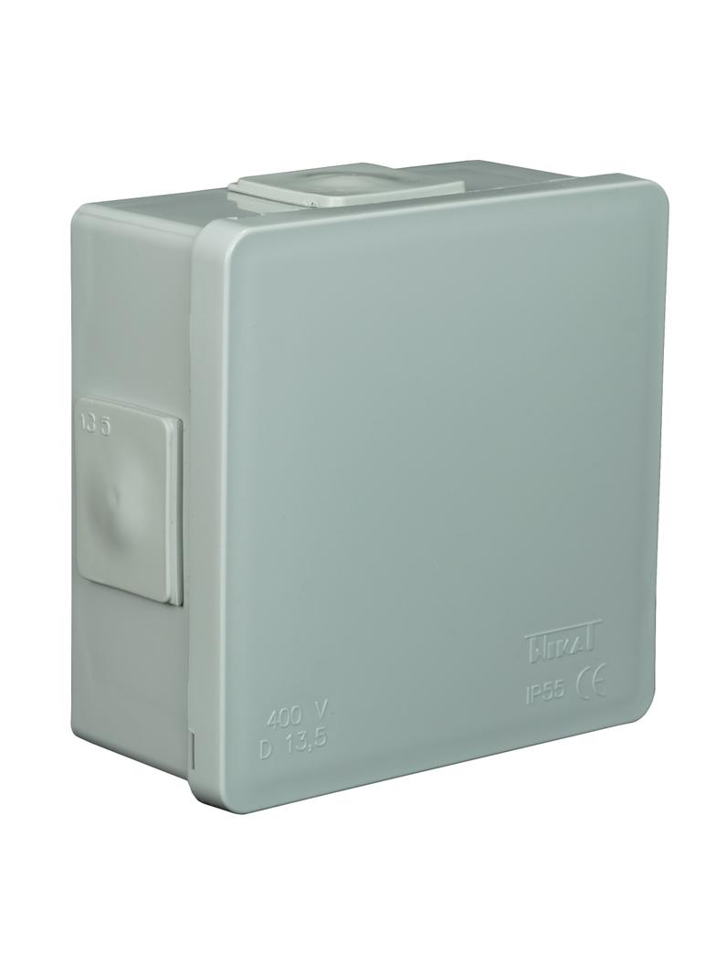 VP-01 Puszka n/t 86x86x40mm IP55 4-wl klik dł.gum. popiel VP 001-03 61.103 OPATÓWEK