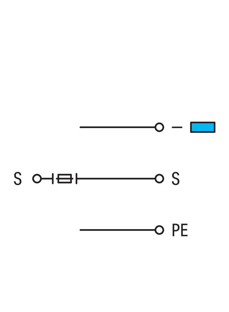 złączka do elementów wykonawczych z PE 2,5 mm2 do wtyków bezpiecznik.