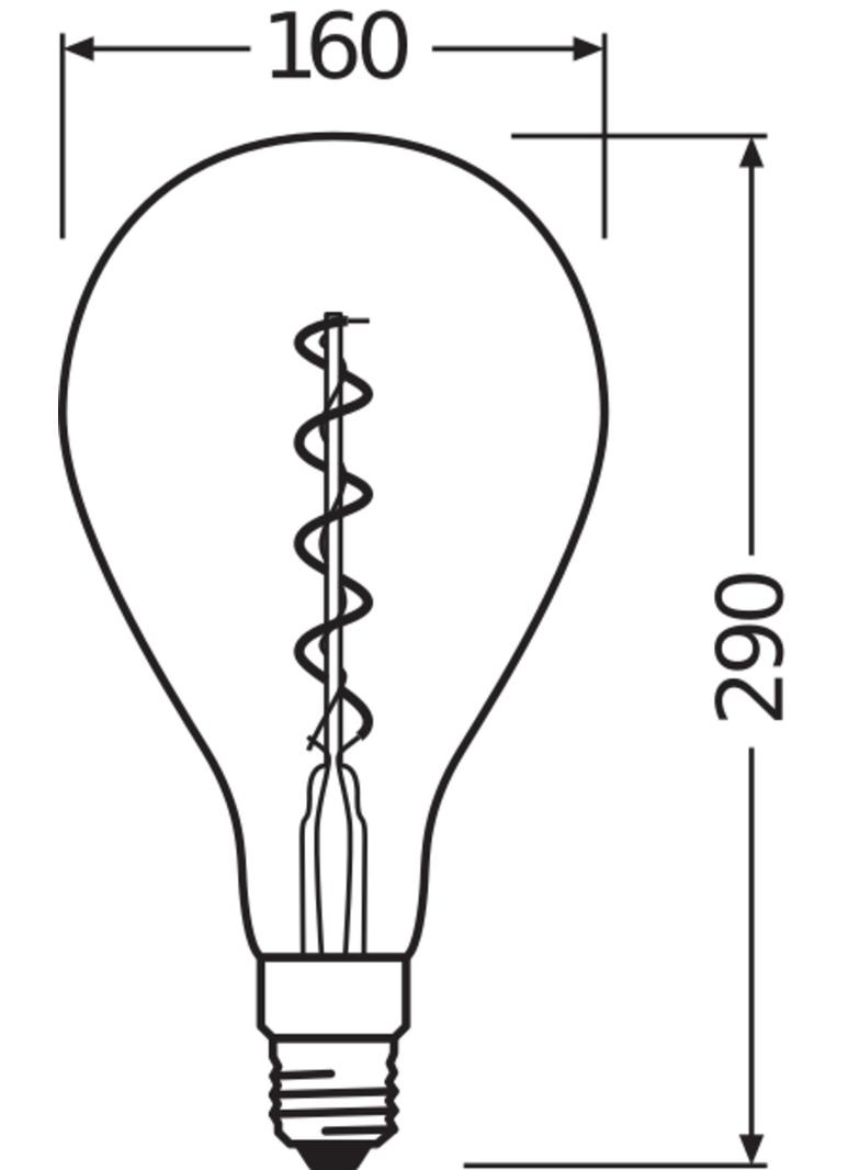 Lampa LED Vintage 1906 CL A160 Filament szkło przezroczyste GOLD 28 dim 5W 820 E27