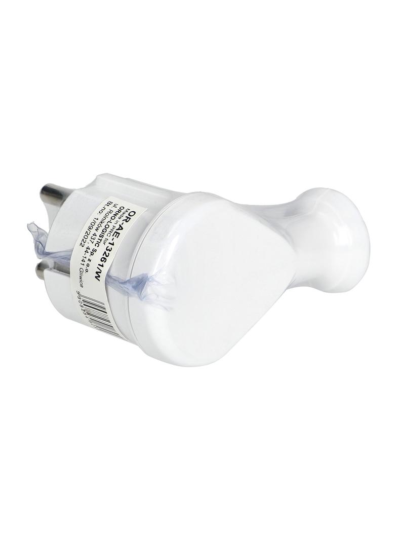 Wtyczka kątowa 2P+Z, Uni-Schuko, biała OR-AE-13261/W ORNO