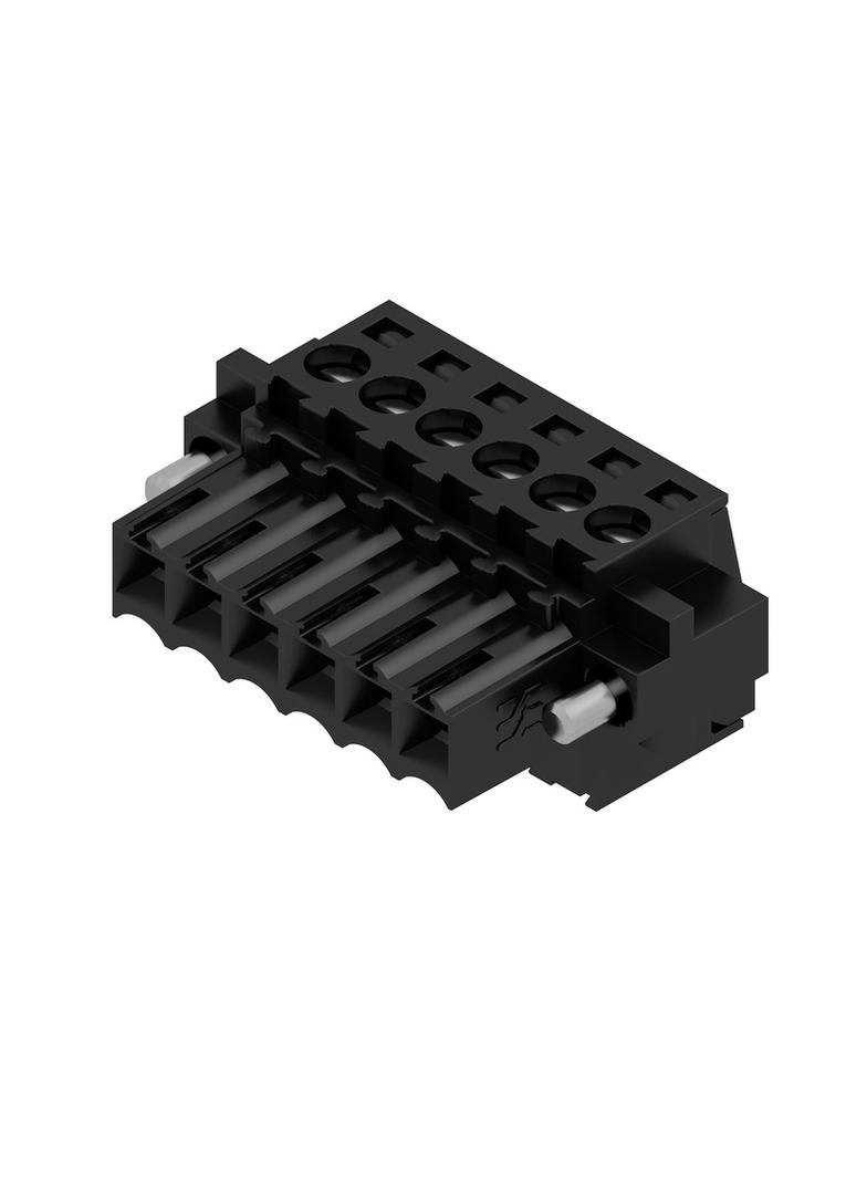 BL 3.50/06/180F SN BK BX Wtyk PCB (złącze wiązki), 3.50 mm, Liczba biegunów: 6, Przyłącze z jarzmem /66szt./ 1615820000 WEIDMÜLLER