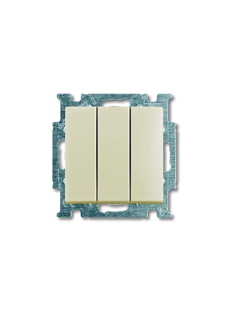 BASIC55 Wyłącznik z klawiszem potrójny 1-polowy kremowy