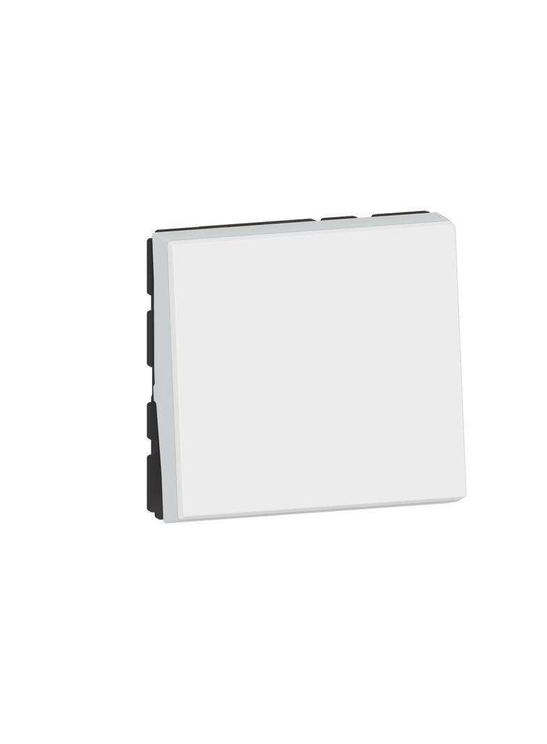 MOSAIC PRZYCISK JEDNOBIEGUNOWY - 2 MODUŁY BIAŁY 6X-250V~, Legrand