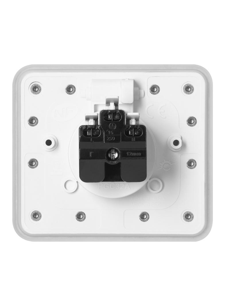 Hermetyczne gniazdo elektryczne prostokątne IP55 1x2P+Z(French) białe OR-GM-9031/W ORNO