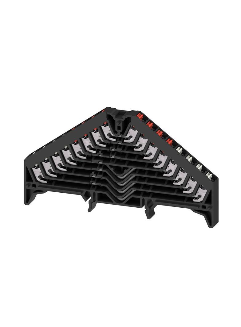 PRV 8 SW 35X7.5 RT/WS Zacisk rozdzielacza krosowego, PUSH IN, 1.5, 250, 8 A, liczba przyłączeń: 32, TS 35 x 7.5, czarny, kolor elementów uruchamiających: czerwono-biały /20szt./ 1173790000 WEIDMÜLLER