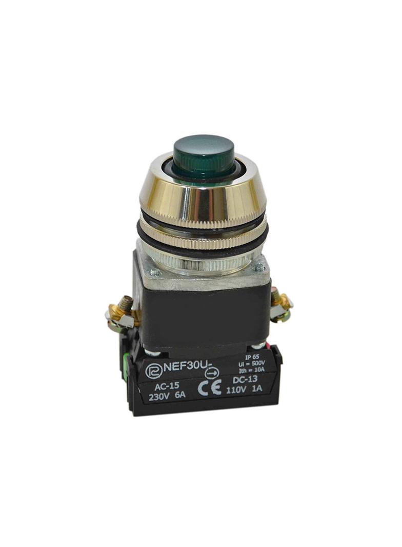 Przycisk NEF30-UWLDX 24V-230V zielony