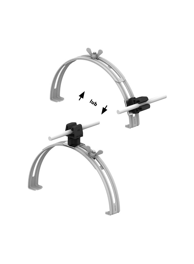 AN-15P/OG/C-N Uchwyt gąsior.rozsuw.Z-zatrz. H=3,5cm /OG/ czarny