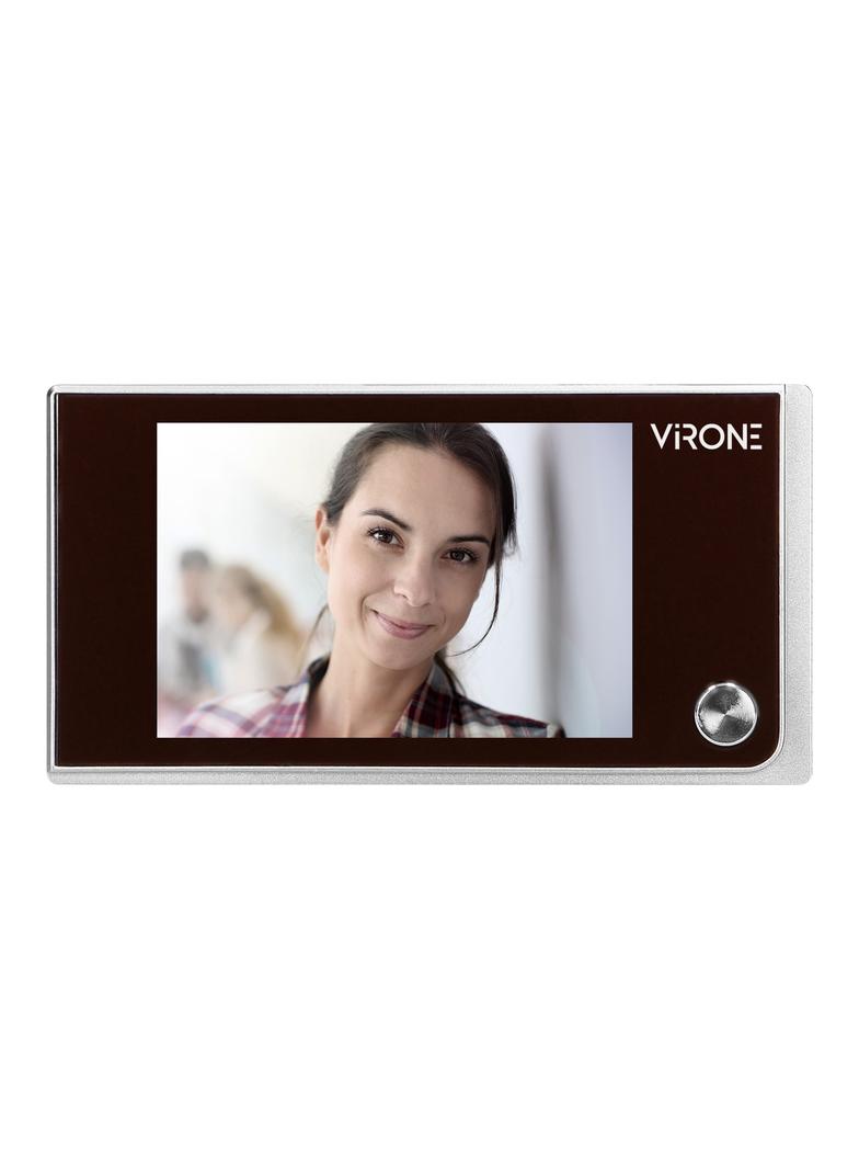 Elektroniczny wizjer do drzwi LCD 3,5" szerokokątny obiektyw bateryjny srebrny DV-1 ORNO